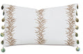 BEADED TRIM DECORATIVE PILLOW