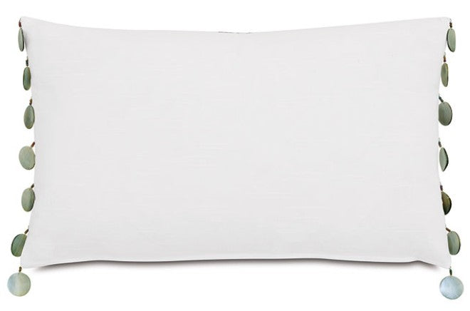 BEADED TRIM DECORATIVE PILLOW