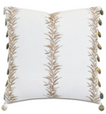 BEADED TRIM DECORATIVE PILLOW