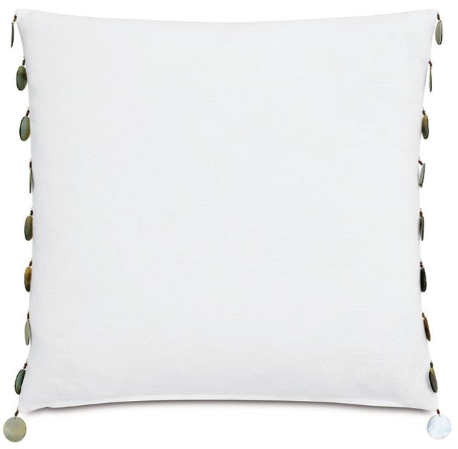 BEADED TRIM DECORATIVE PILLOW