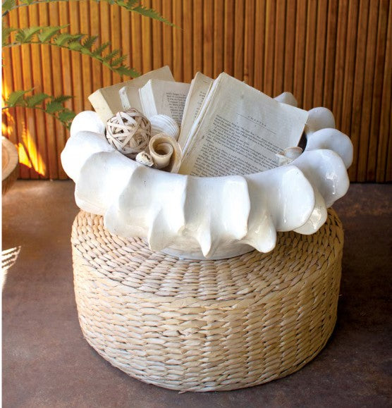 Organic Ruffle Ceramic Compote