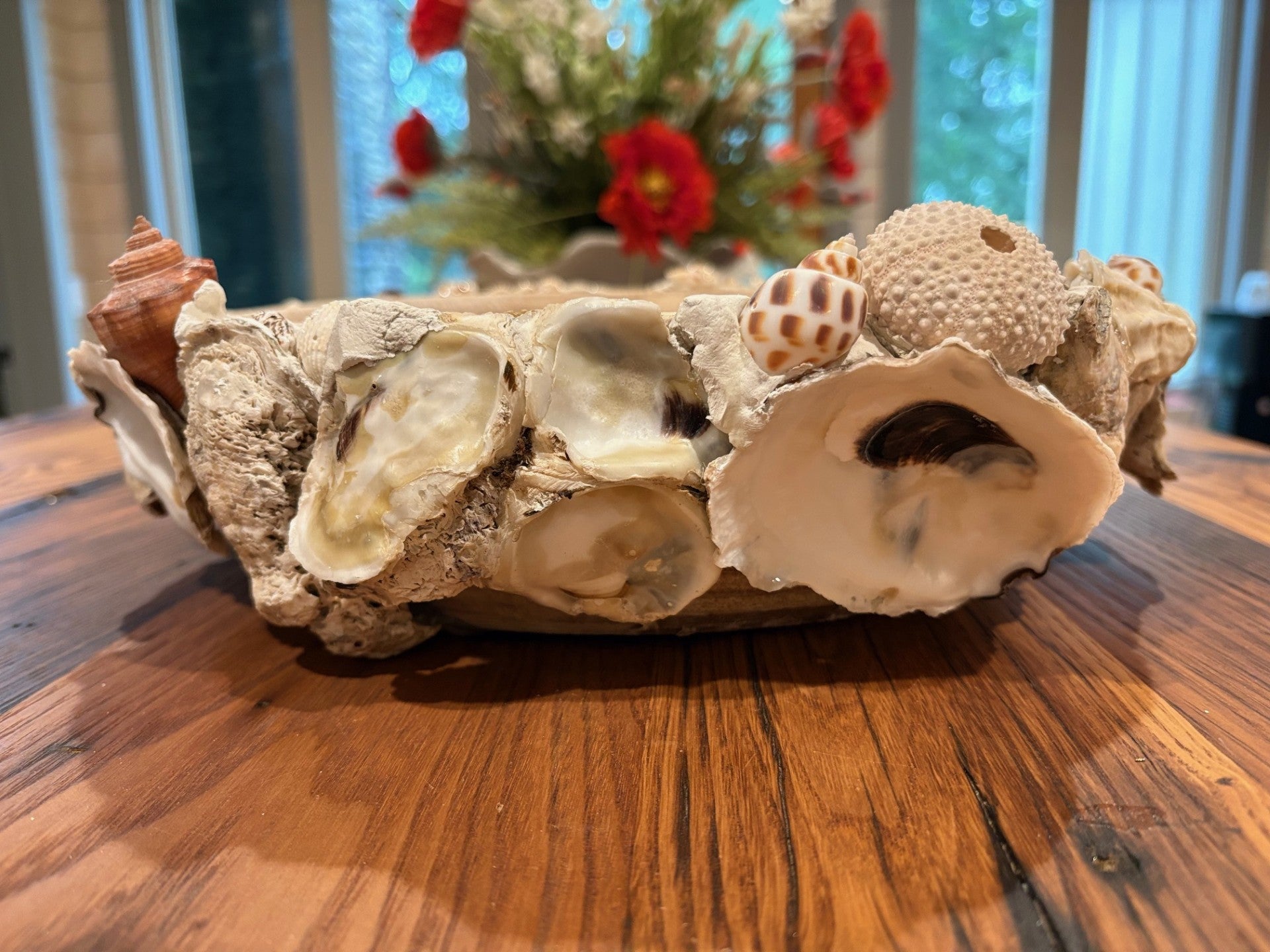 Large Oyster and Seashell Paulonia Dough Bowl